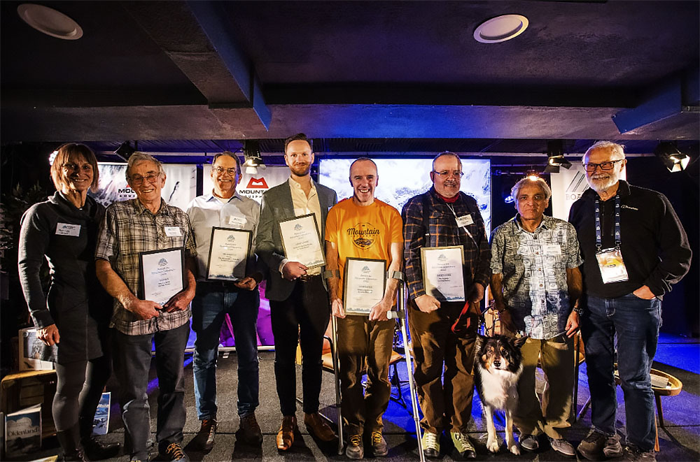 Iain Peters, winner of the Boardman Tasker Award for Mountain Literature 2025, alongside the
		other shortlisted authors